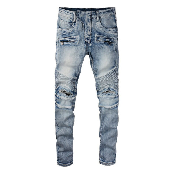 Blugi Biker Blue