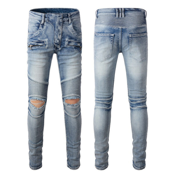 Blugi Biker Blue - imagine 3